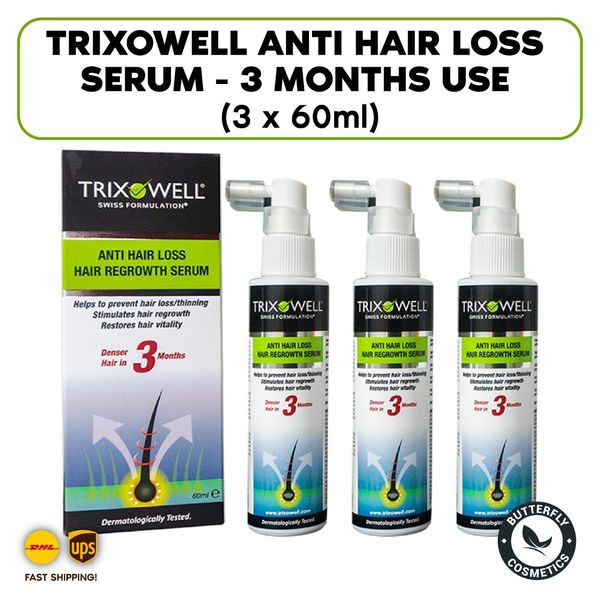 TRIXOWELL ANTI HAIR LOSS SERUM - 3 MONTHS USE (3 PACK) 3 x 60ml