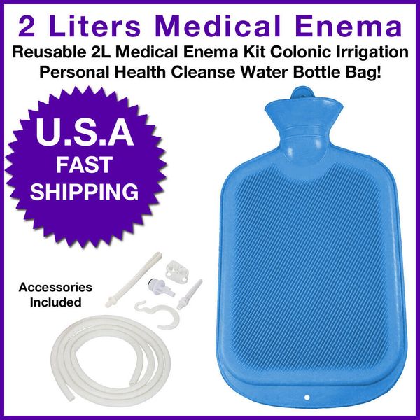 2L Medical Enema Kit Colonic Irrigation Personal Health Cleanse Water Bottle Bag