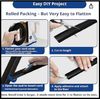 Floor Cable Cover 4ft Black Wire Cover For Floor Prevent Cable Trips & Protect W