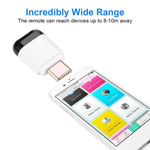 Smart IR Remote Control Adapter Android Mobile Phone Infrared Controller for Home AppliancesTV/DVD Player/Refrigerator/Light/Fan, etc(Type-C)