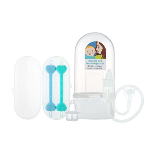 Dr. Talbot’s Baby Ear & Nose Care Set - Breathe-EEZ Nasal Aspirator & Dual-Ended Cleaner for Gentle Mucus & Ear Wax Removal, Safe Soft-Tip Design for Infants