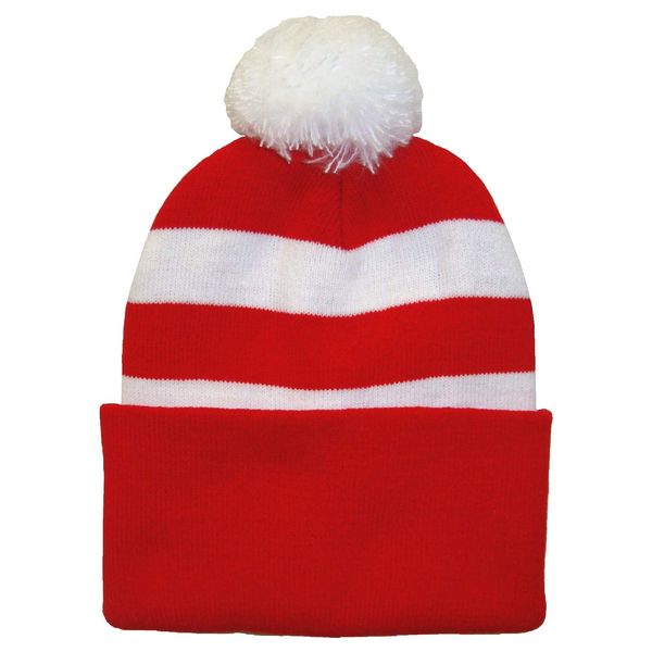 Arsenal Fans Bobble Hat in Red and White