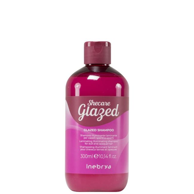 Inebrya Shecare Glazed Shampoo Illuminante Per Capelli Spenti e Opachi, 300 ml