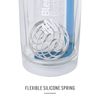 Stay-In-Bottle 再利用可能なシリコンストロー BlenderBottle シェーカーボトル用 ブラックとブルー (2パック)