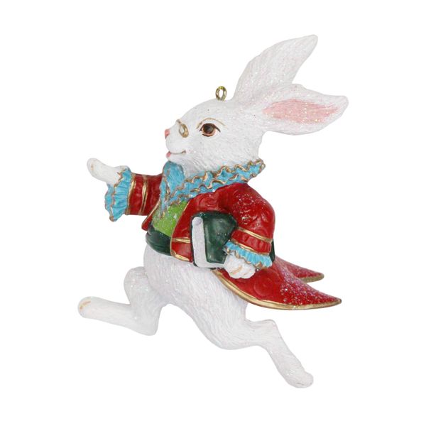 Gisela Graham : Christmas Decoration : White Rabbit