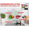 2 x Glass Hob Covers Ceramic Hob Chopping Board Splash Guard (Vegetables)