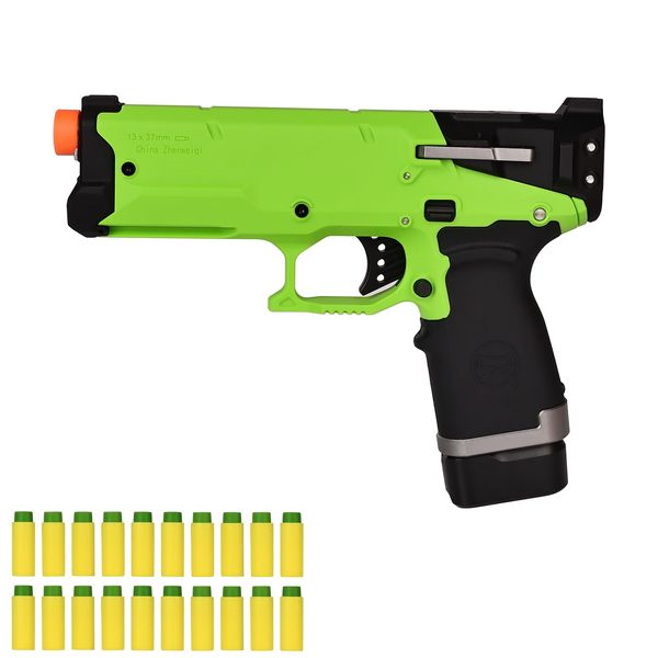 Lififun Fire Rat Series Soft Foam Dart Blaster, Premium Half Dart Blaster for Adults, Teens (Ages 14+) with Magazine & 20 Half-Length Darts, Toy Pistol Blaster 98 ft Range Zhenweiqi Green