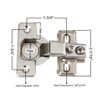 Silverline Face Frame Concealed Euro 105Deg Self Closing Compact Cabinet Hinges, 10 Pack