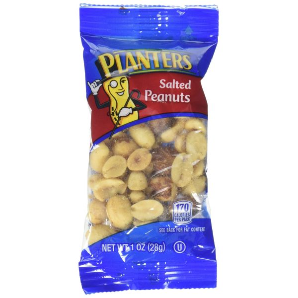 Planters Peanuts, Salted, 1.0 Ounce (Pack of 24)