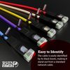 rhinocables X-Over Cat5e Ethernet Cable, RJ45 Cable, Twisted Pair Crossover Cable Network LAN Cat5 Patch Lead, Coloured Internet Cable (1m, Blue)