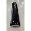 Glossy Black Quarter Round Ceramic Tile 1x6 Inch