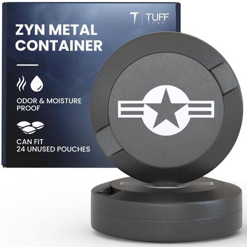 TuffTynz - Premium Zyn Metal Can | Zyn Holder | Metal Zyn Container | Moisture & Odor Proof Container | Aluminum Zyn Can & Organizer | Dip Can | Zyn Tin | Zyn Gifts for Men | The Zyn Bin