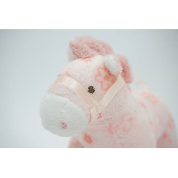 2005 Ty Pluffies Pretty Pony Pink Rocking Horse Pony Plush Baby Toy Lovey 8"