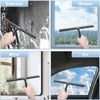 Window Wiper with Holder, Black, Shower Squeegee, Perfect for Shower, Window, Glass