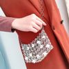 Handmade Beaded Bag Cute Summer White Flowers Beaded Bag