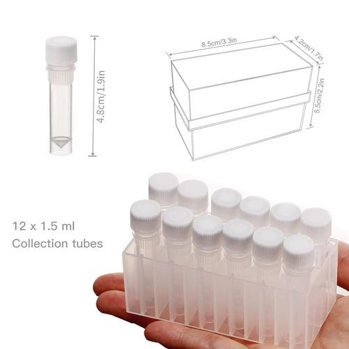 Bubble Magus Aquarium Baby Brine Shrimp Dispense Storage Container Collection Tubes Kit for Brine Shrimp Hatchery 12x1.8ml Suitable for Professional breeding and Frozen Storage of Fry and Small Fish
