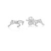 Gemma J Sterling Silver Jumping Horse Stud Earrings