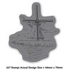 'Windmill' Rubber Stamp - Unmounted Design for Crafting & Scrapbooking, A7 (RS00030185)
