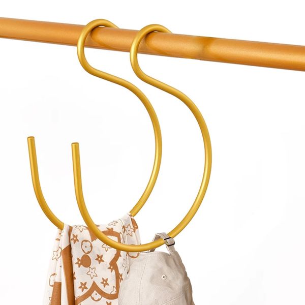 HAOXYO 2 Pcs Hutständer,Mützen Aufbewahrung,Hutablage Ohne Bohren, Baseballkappenhalter,Kleiderkappenständer,Haken für Tür,Schrank,Großes Fassungsvermögen,Aufbewahrung für 20 Hüte (Gold)