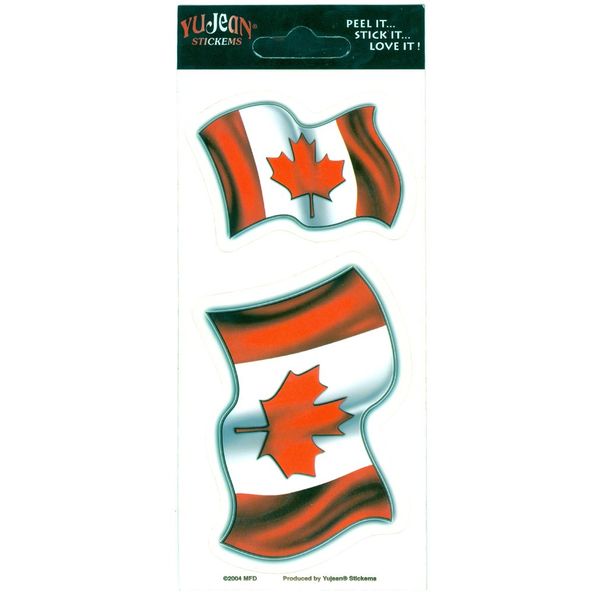 Canadian Flags - Set of 2 Stickers/Decals