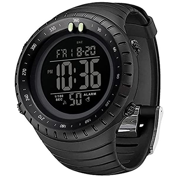 ManLinKei Men's Digital Sports Watch Military Waterproof Tactical Watch with LED Backlight Watches for Men