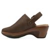 WHITE MOUNTAIN Women's Viewable Heeled Clog, Brown/Pull Up, 9 W