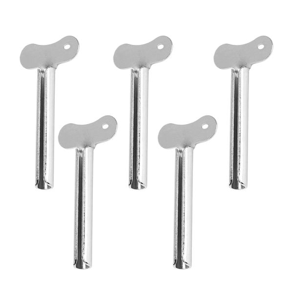 5PCS Metal Tube Toothpaste Squeezer Keys Metal Roller Hair Dye Dispenser Tool