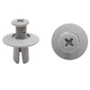 30 Pcs 20mm x 8mm Gray Plastic Push-Type Trim Clip