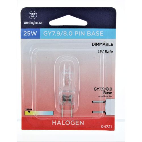 Westinghouse Halogen Jcd Lamp 25 W T4 Gy7.9 1-11/16 In. Clear Carded