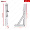 Highdecora Folding Shelf Bracket, 2 Pcs Heavy Duty Foldable Shelf Bracket Metal Wall Mounted Foldable Triangle Support Bracket for Table DIY Work Bench (White, 14 inch)
