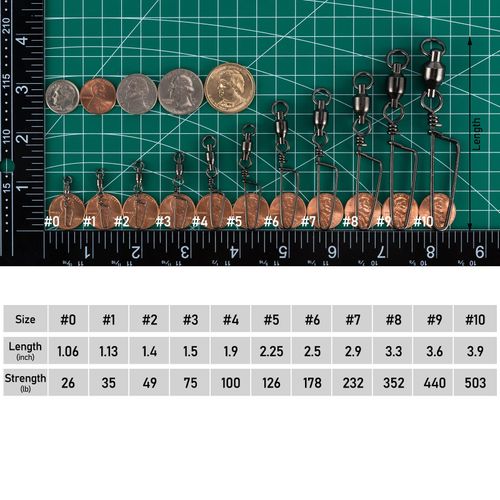 Dr.Fish 20 Pack Ball Bearing Snap Swivels Coastlock Swivels Fishing Tackles Freshwater Stainless Barrel Crane Swivel Lure Snap Conntecor Terminal Tackle 49LB