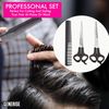 Hairdressing Scissors Set GENERISE Hair Cutting Kit for Professional & Home Use - Includes x2 Hair Scissor, Grooming Comb & x10 Disposable Hairdressing Gowns