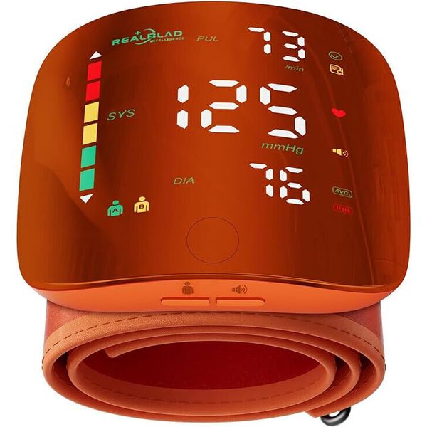 NEW LED Digital Blood Pressure Monitor Wrist Blood Pressure Monitor Orange