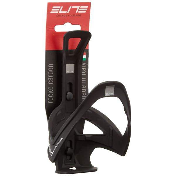 ELITE Rocko carbon bottle cage matt black/white