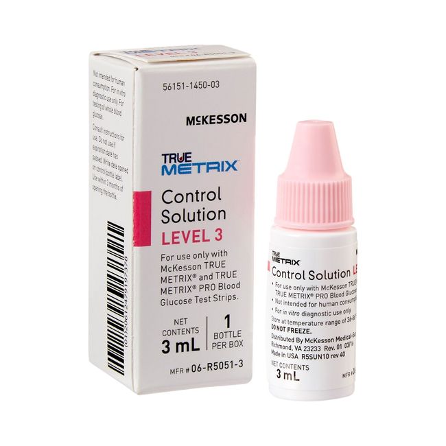 McKesson TRUE METRIX Blood Glucose Control Solution Level 3 3 mL 06-R5051-3