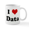 CafePress I Love Data Mug 11 oz (325 ml) Ceramic Coffee Mug