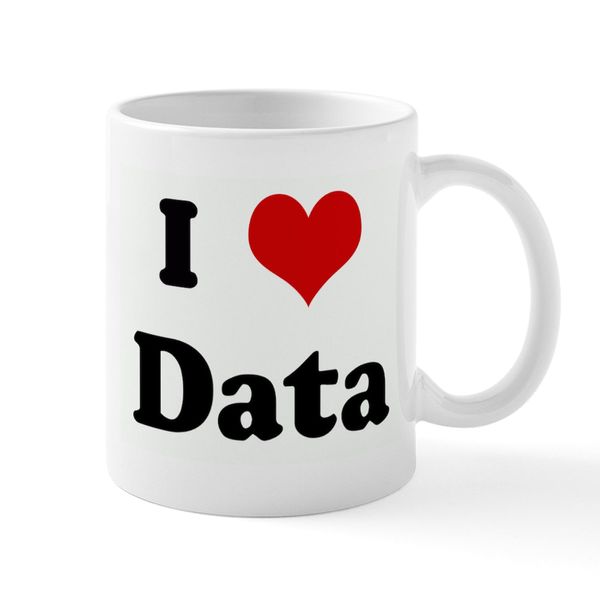 CafePress I Love Data Mug 11 oz (325 ml) Ceramic Coffee Mug