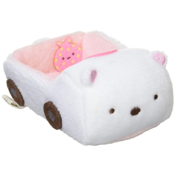 San-X Sumikko Gurashi MX97701 Palm-Size Plush Toy Car, Polar Bear