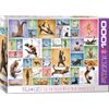 EuroGraphics Yoga Cats 1000-Piece Puzzle