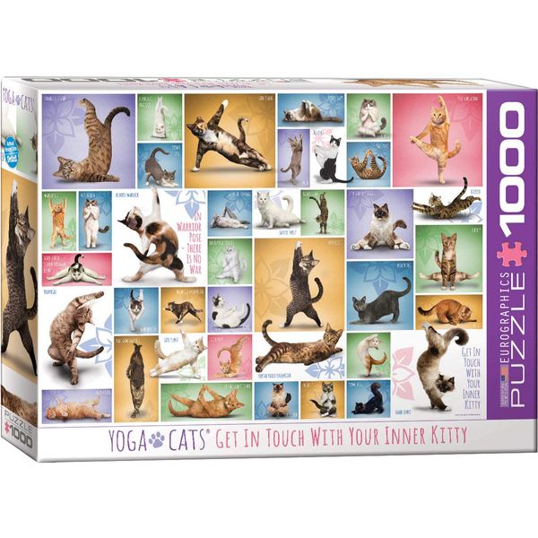 EuroGraphics Yoga Cats 1000-Piece Puzzle