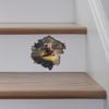 Kayaking Mouse in Mouse Hole Decal - Mouse Hole 3D Wall Sticker