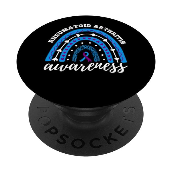 Rainbow Rheumatoid Arthritis Awareness PopSockets Swappable PopGrip