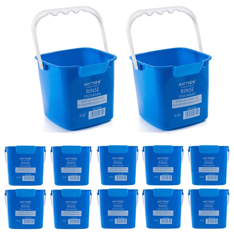 Matthew Detergent&Sanitizing Cleaning Bucket 6 Quart Plastic Pail,Set ...