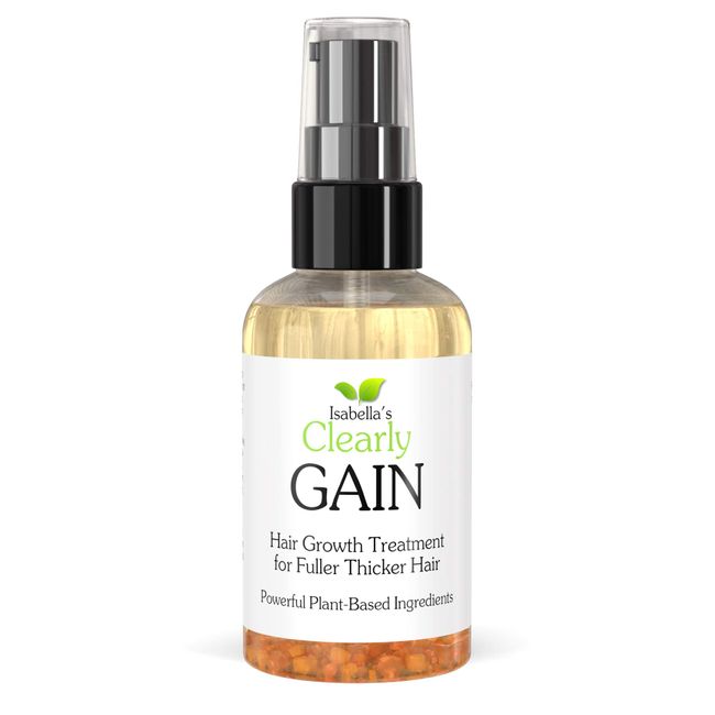 Clearly GAIN, Hair Growth and Thickening Scalp Treatment for Men and Women | 100% Natural Serum with Castor, Jojoba, Clary Sage, Nettle Extract Oils | For Hair Loss, Alopecia, Thinning Hair