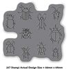 'Bug Pattern' Rubber Stamp - Unmounted Design for Crafting & Scrapbooking, A7 (RS00006761)
