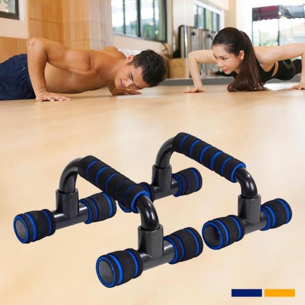 Push Arm 2 I Body Shaped Bar Grip Rack Handstand Dog Sponge Up Tray for Fitness Building, 01=Blue