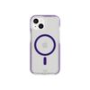 tech21 Evo Crystal for iPhone 15 - Compatible with MagSafe - Impact Protection Case - Purple