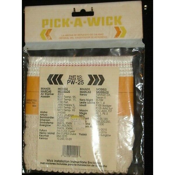 1980s PICK-A-WICK Replacement Wick ~ Kerosene Heater Part #PW-25 NEW OLD STOCK