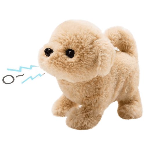 SANGKN Toy Dog, Toy Dogs That Walk and Bark, Puppy Toys for Kids, Battery Realistic Barking Dog Toy Walking Electronic Pets Girls(Golden Retriever)
