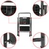 2 Step Black Ladder Safety Non Slip Mat Tread Foldable Step Stool
